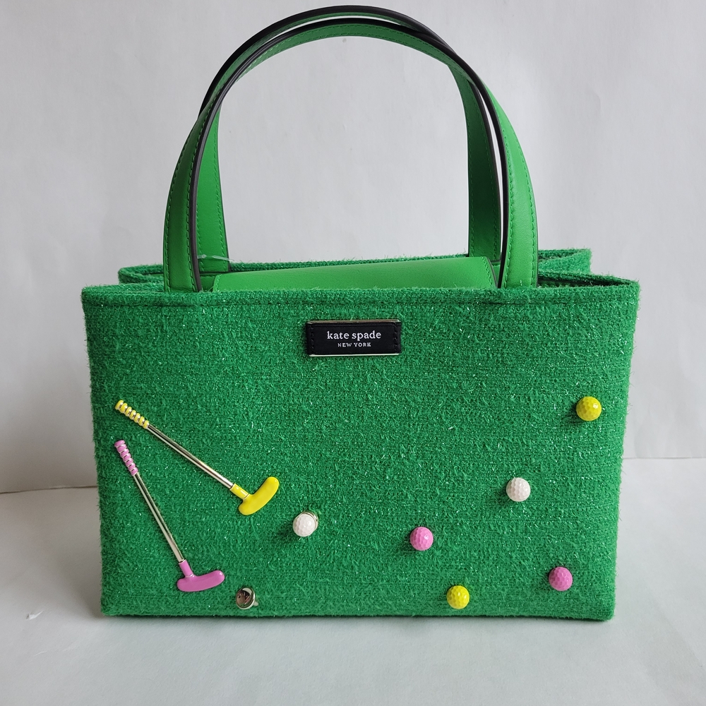 Kate Spade Green Golf Handbag with Colorful Accents ⛳️